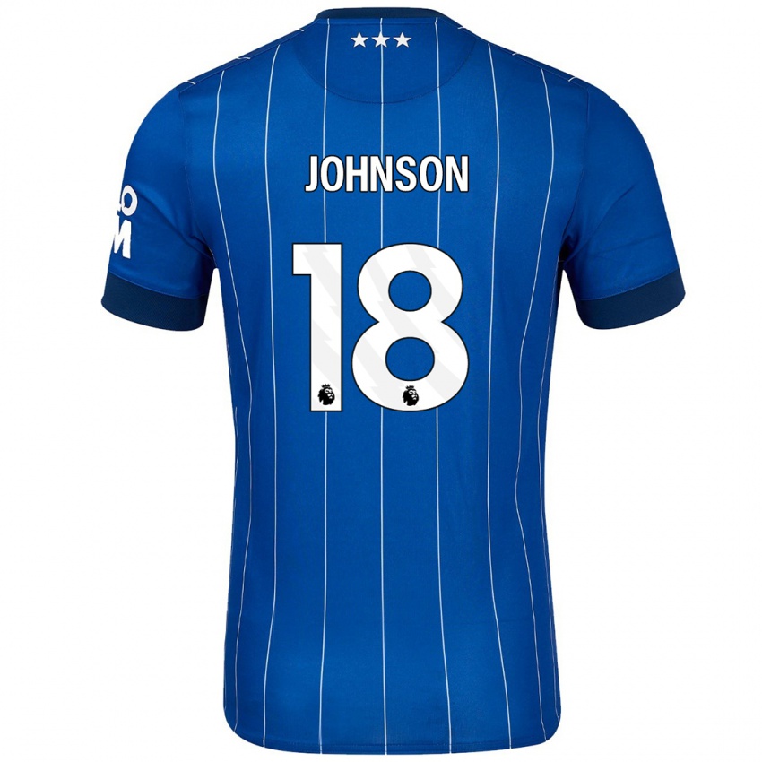 Kinder Ben Johnson #18 Marineblau Heimtrikot Trikot 2024/25 T-Shirt