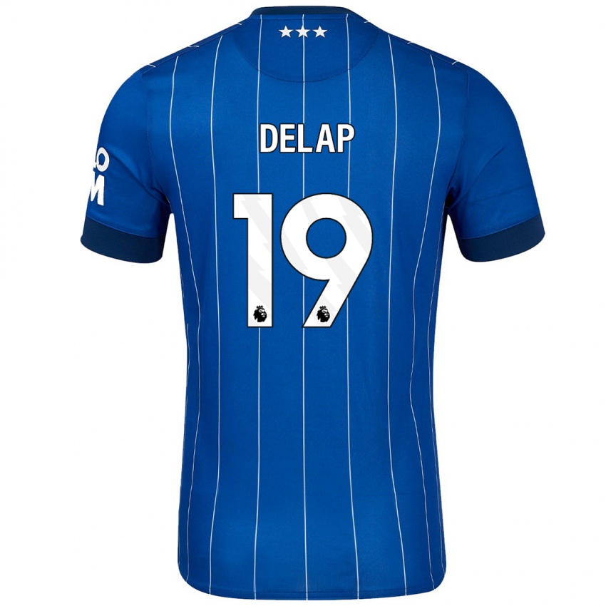 Kinder Liam Delap #19 Marineblau Heimtrikot Trikot 2024/25 T-Shirt