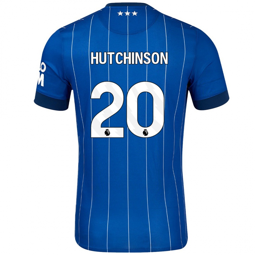 Kinder Omari Hutchinson #20 Marineblau Heimtrikot Trikot 2024/25 T-Shirt