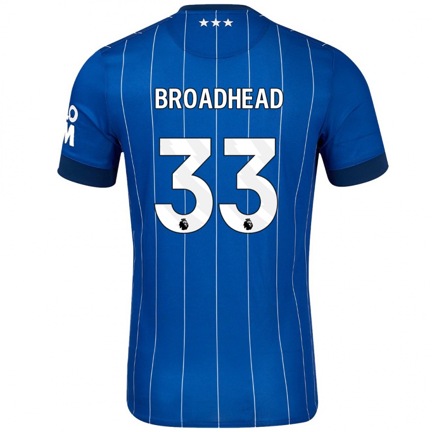 Kinder Nathan Broadhead #33 Marineblau Heimtrikot Trikot 2024/25 T-Shirt