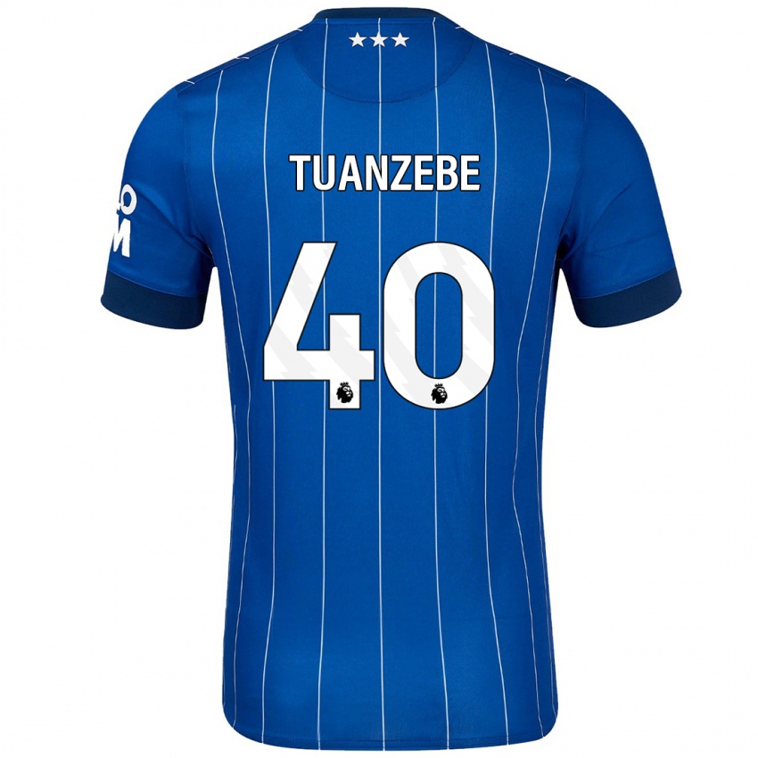 Kinder Axel Tuanzebe #40 Marineblau Heimtrikot Trikot 2024/25 T-Shirt