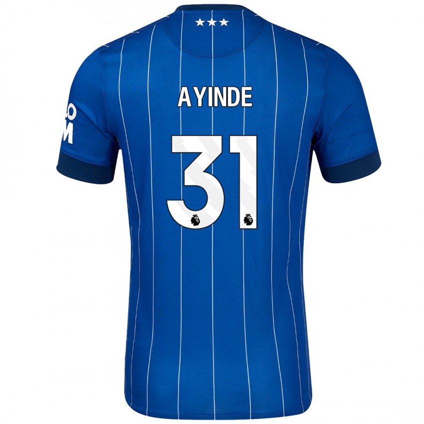 Kinder Leon Ayinde #31 Marineblau Heimtrikot Trikot 2024/25 T-Shirt