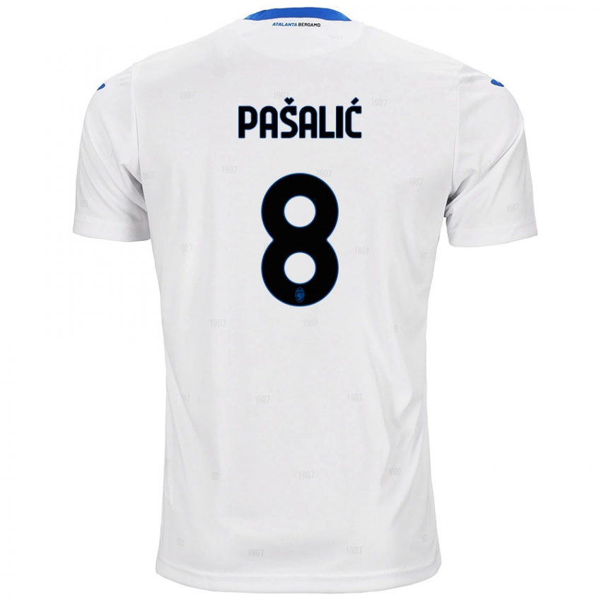 Kinder Mario Pasalic #8 Weiß Auswärtstrikot Trikot 2024/25 T-Shirt