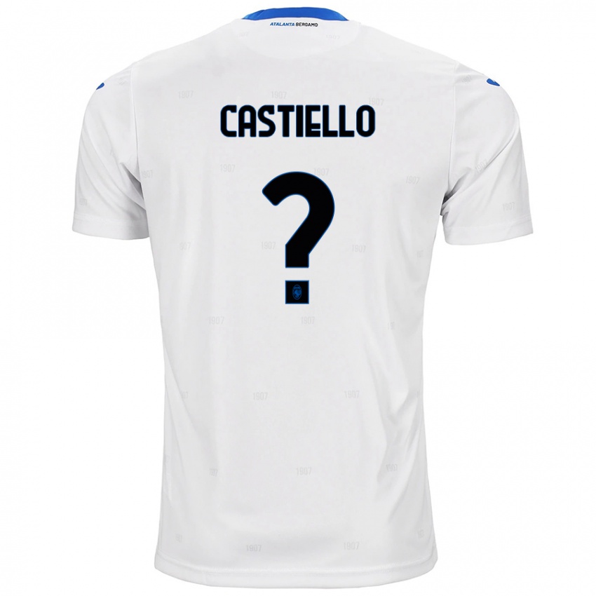 Kinder Alex Castiello #0 Weiß Auswärtstrikot Trikot 2024/25 T-Shirt