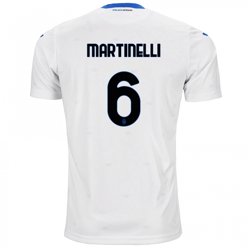 Kinder Gabriel Martinelli #6 Weiß Auswärtstrikot Trikot 2024/25 T-Shirt