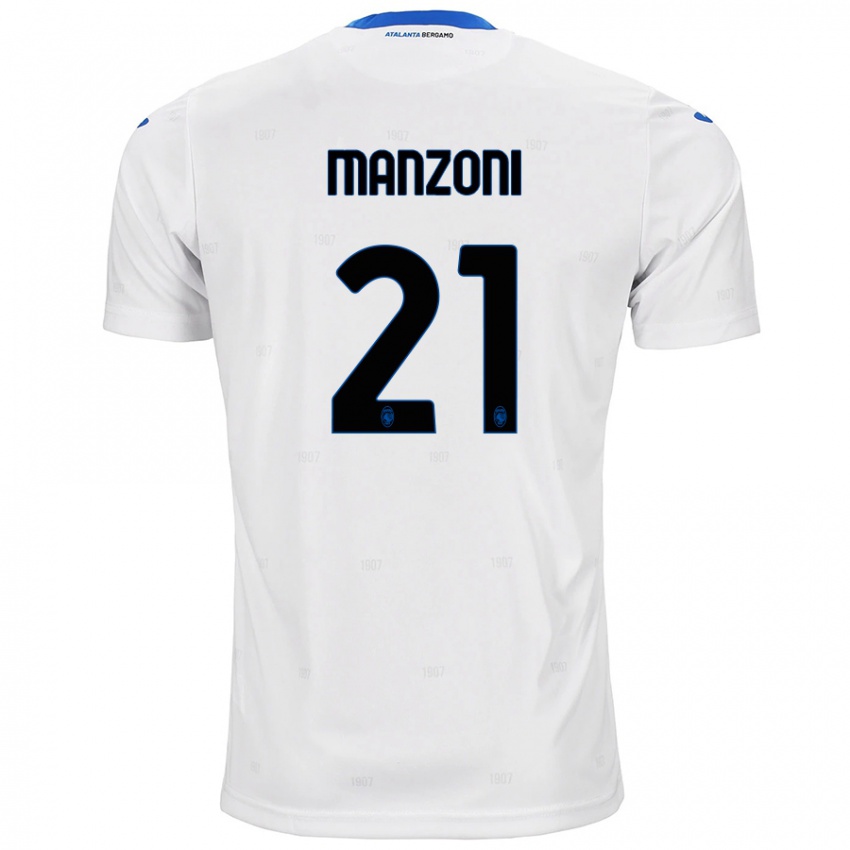 Kinder Alberto Manzoni #21 Weiß Auswärtstrikot Trikot 2024/25 T-Shirt