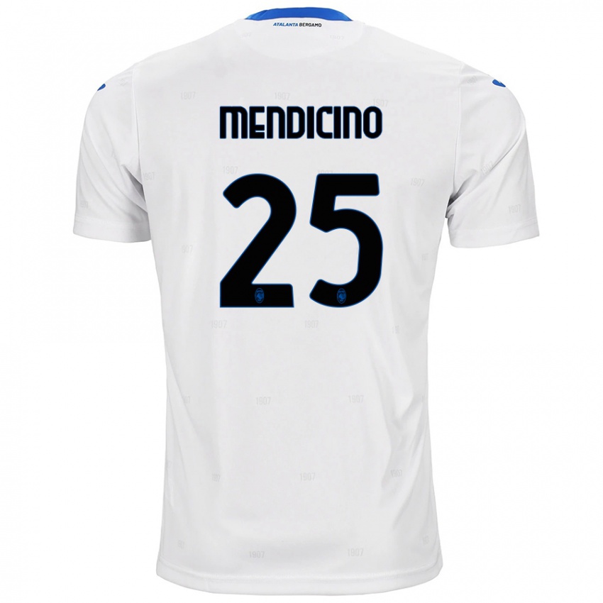 Kinder Leonardo Mendicino #25 Weiß Auswärtstrikot Trikot 2024/25 T-Shirt