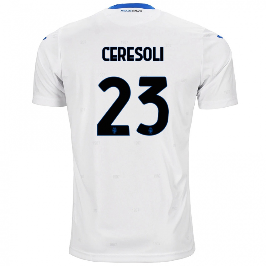 Kinder Andrea Ceresoli #23 Weiß Auswärtstrikot Trikot 2024/25 T-Shirt