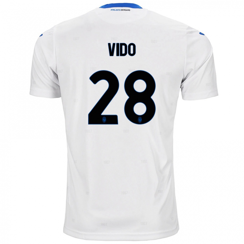 Kinder Luca Vido #28 Weiß Auswärtstrikot Trikot 2024/25 T-Shirt