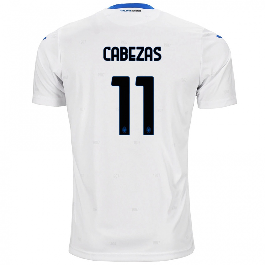 Kinder Bryan Cabezas #11 Weiß Auswärtstrikot Trikot 2024/25 T-Shirt