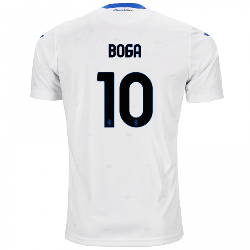 Kinder Jeremie Boga #10 Weiß Auswärtstrikot Trikot 2024/25 T-Shirt