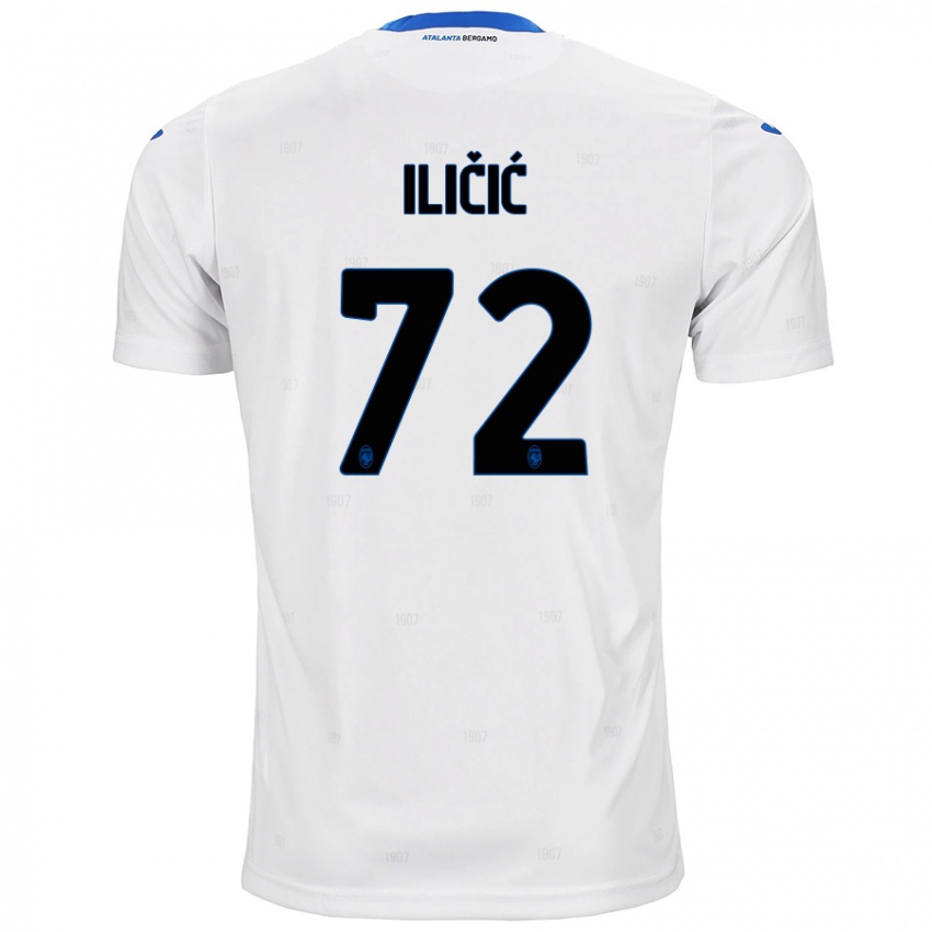 Kinder Josip Ilicic #72 Weiß Auswärtstrikot Trikot 2024/25 T-Shirt