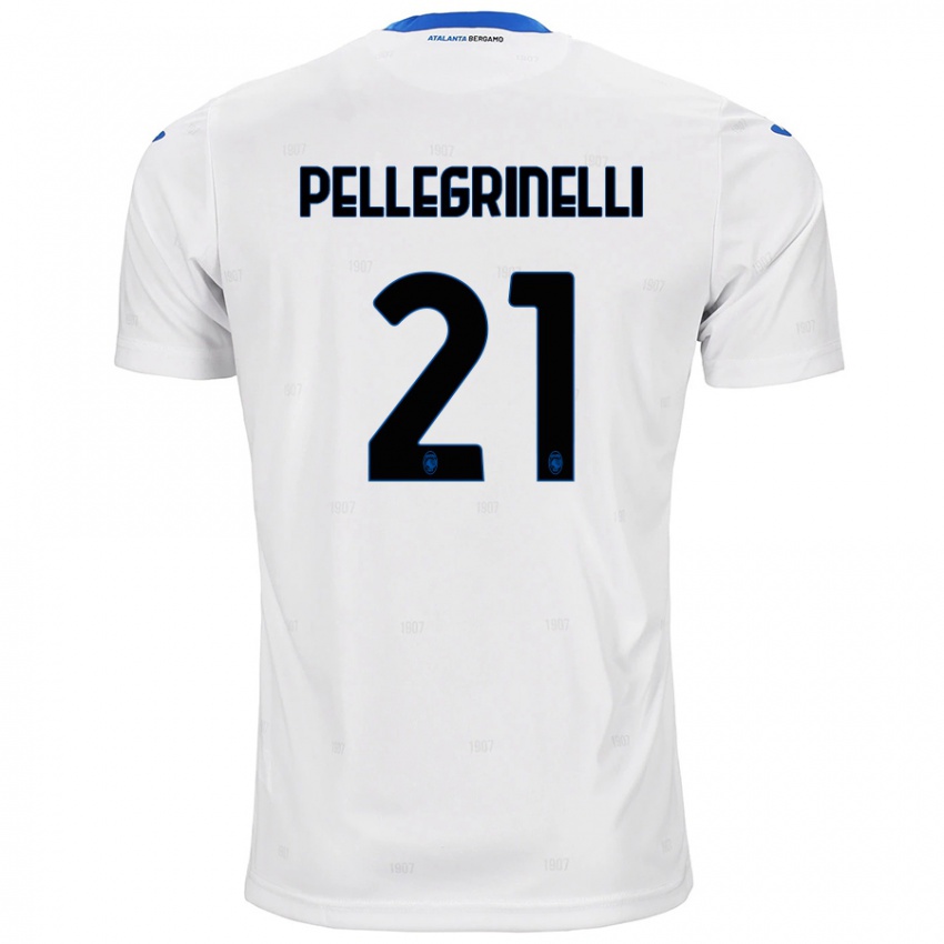 Kinder Giorgia Pellegrinelli #21 Weiß Auswärtstrikot Trikot 2024/25 T-Shirt