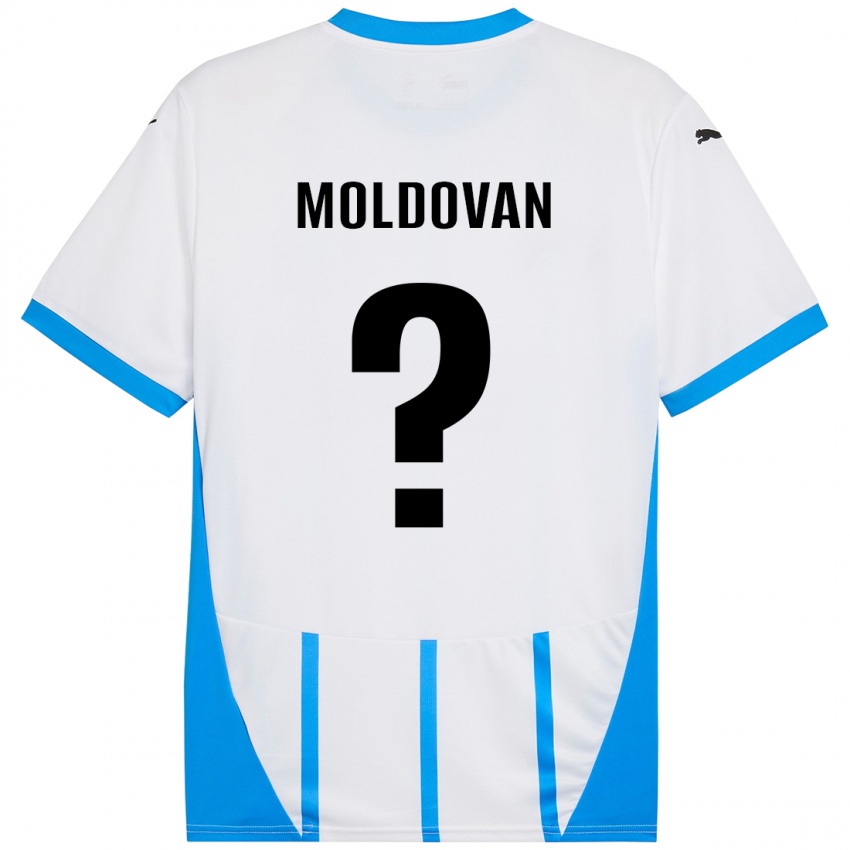 Kinder Horațiu Moldovan #0 Weiß Blau Auswärtstrikot Trikot 2024/25 T-Shirt