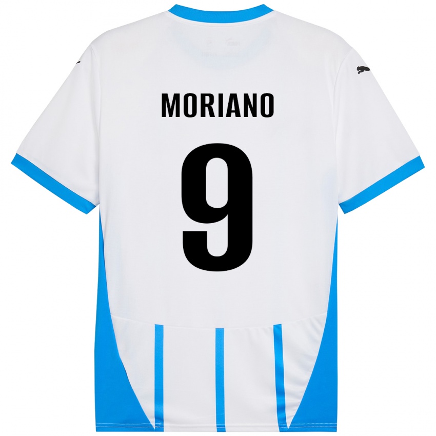 Kinder Andrea Moriano #9 Weiß Blau Auswärtstrikot Trikot 2024/25 T-Shirt