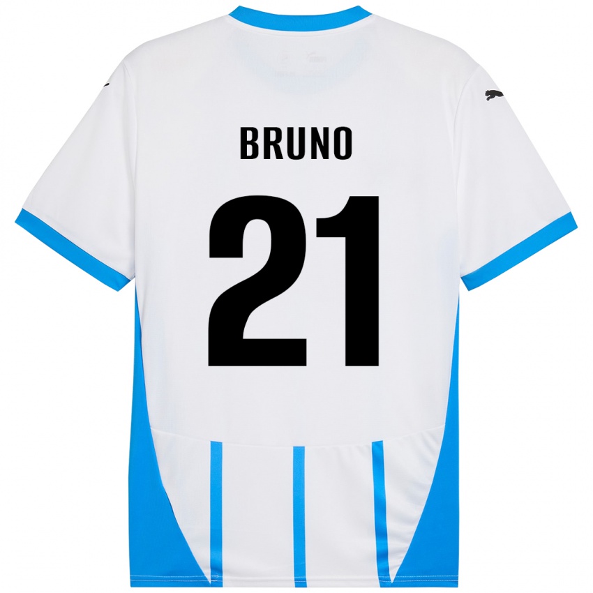 Kinder Kevin Bruno #21 Weiß Blau Auswärtstrikot Trikot 2024/25 T-Shirt