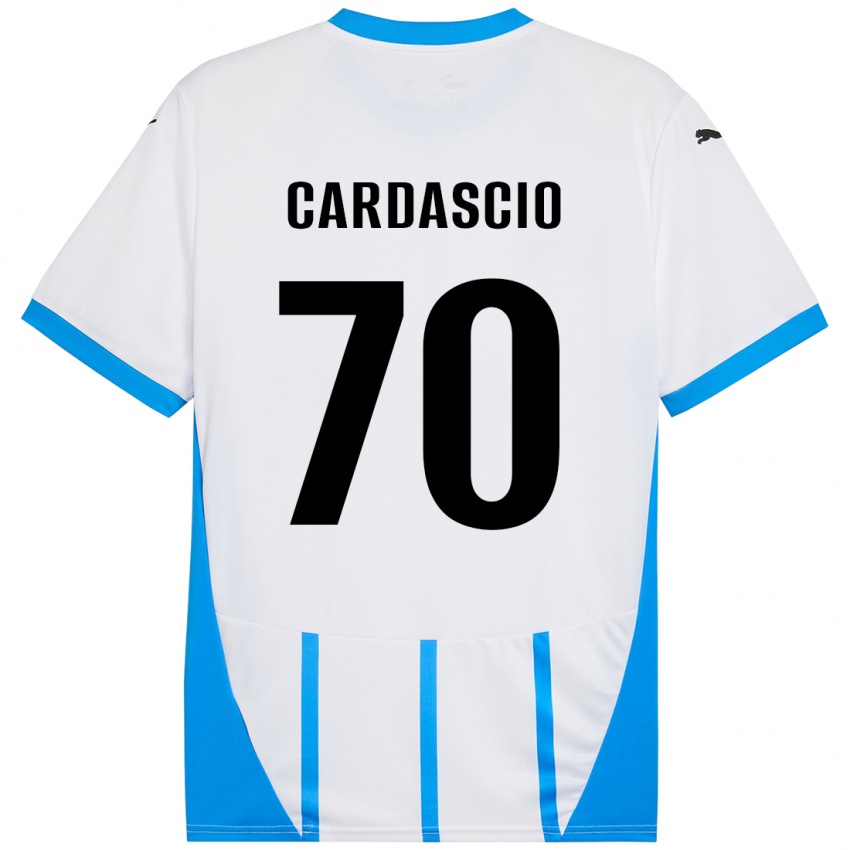 Kinder Alessandro Cardascio #70 Weiß Blau Auswärtstrikot Trikot 2024/25 T-Shirt