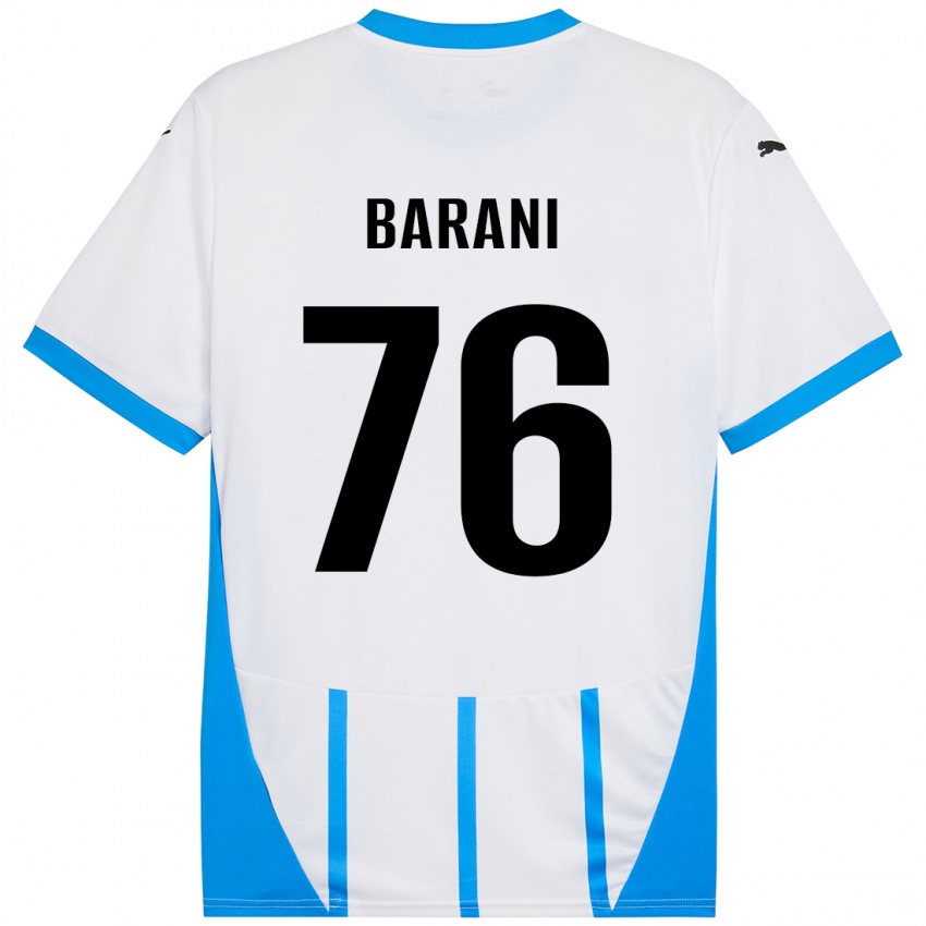 Kinder Luca Barani #76 Weiß Blau Auswärtstrikot Trikot 2024/25 T-Shirt