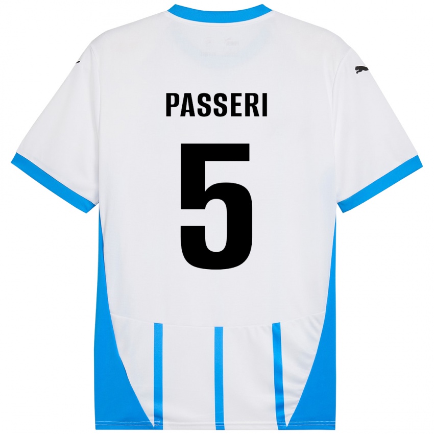 Kinder Angela Passeri #5 Weiß Blau Auswärtstrikot Trikot 2024/25 T-Shirt