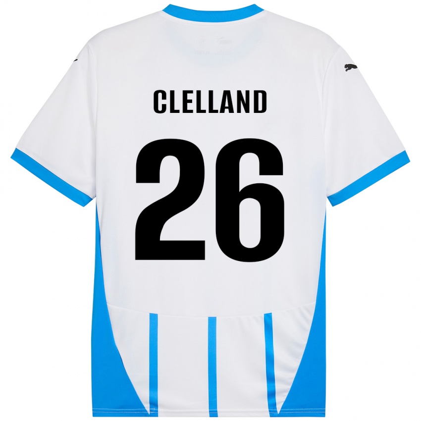 Kinder Lana Clelland #26 Weiß Blau Auswärtstrikot Trikot 2024/25 T-Shirt