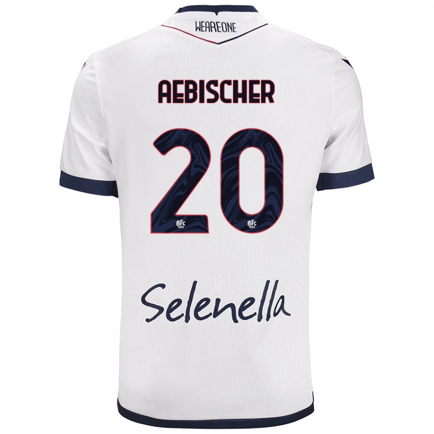 Kinder Michel Aebischer #20 Weiß Königsblau Auswärtstrikot Trikot 2024/25 T-Shirt