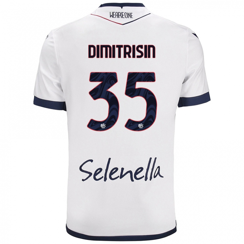 Kinder Danila Dimitrișin #35 Weiß Königsblau Auswärtstrikot Trikot 2024/25 T-Shirt