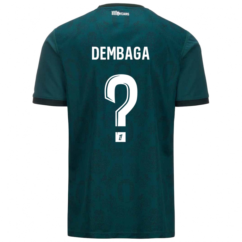 Kinder Boubakar Dembaga #0 Dunkelgrün Auswärtstrikot Trikot 2024/25 T-Shirt