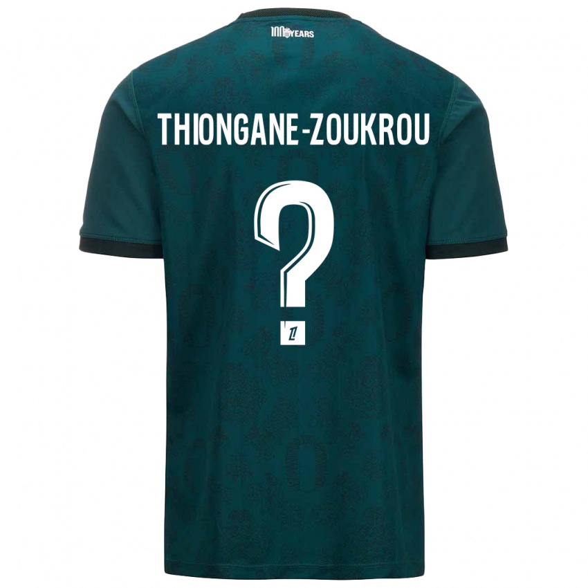 Kinder Ackah-Tidiane Thiongane-Zoukrou #0 Dunkelgrün Auswärtstrikot Trikot 2024/25 T-Shirt