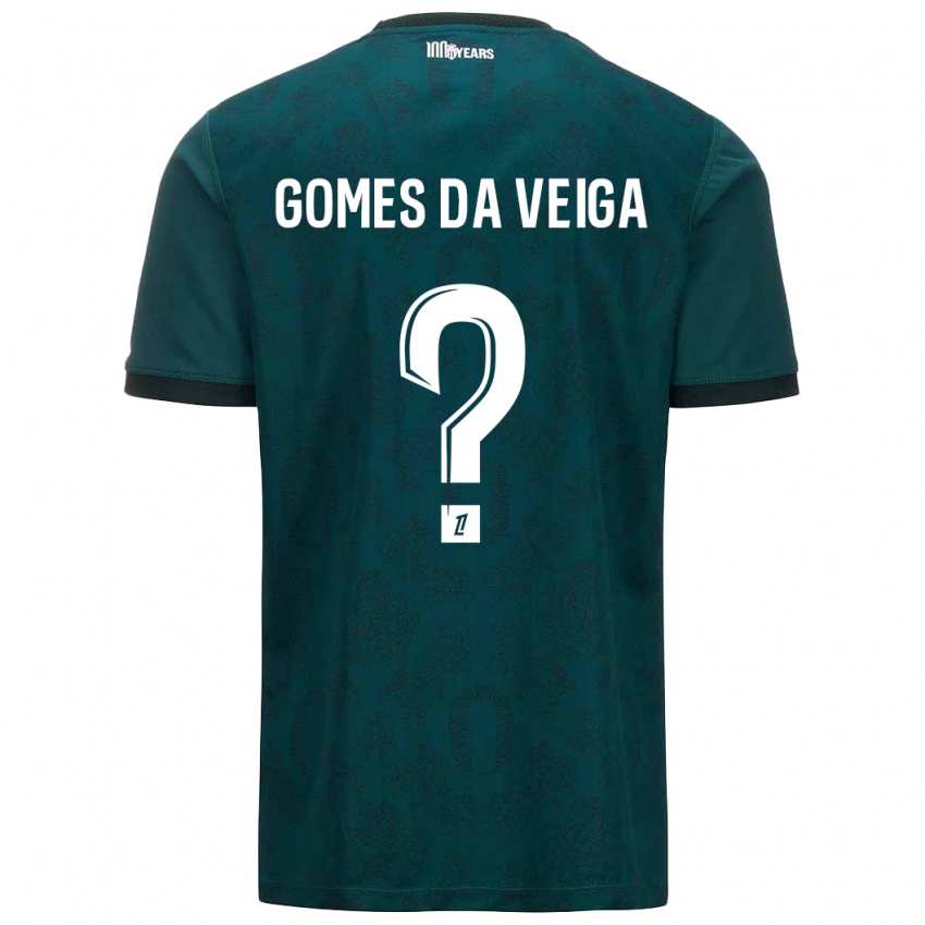 Kinder Melvin Gomes Da Veiga #0 Dunkelgrün Auswärtstrikot Trikot 2024/25 T-Shirt