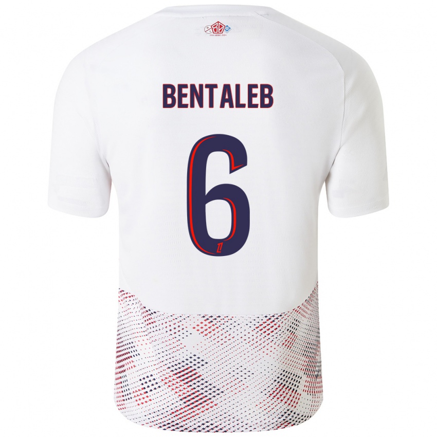 Kinder Nabil Bentaleb #6 Weiß Königsblau Auswärtstrikot Trikot 2024/25 T-Shirt