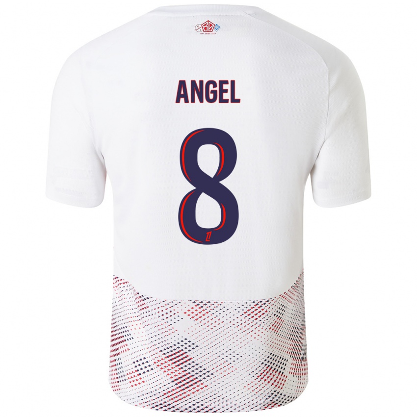 Kinder Angel Gomes #8 Weiß Königsblau Auswärtstrikot Trikot 2024/25 T-Shirt