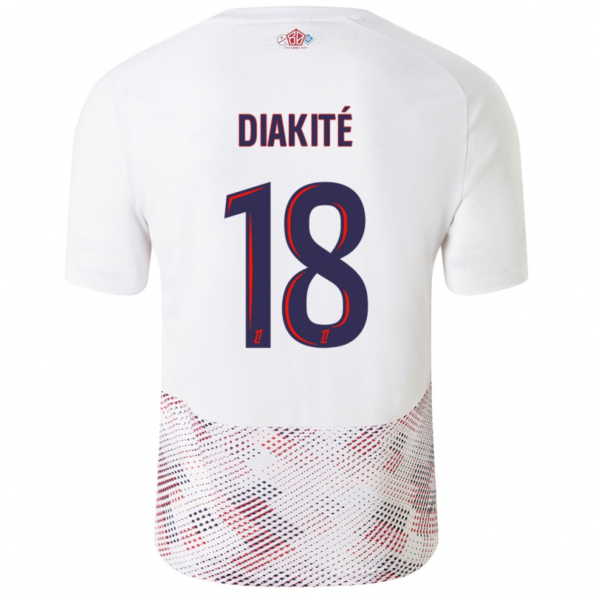 Kinder Bafodé Diakité #18 Weiß Königsblau Auswärtstrikot Trikot 2024/25 T-Shirt