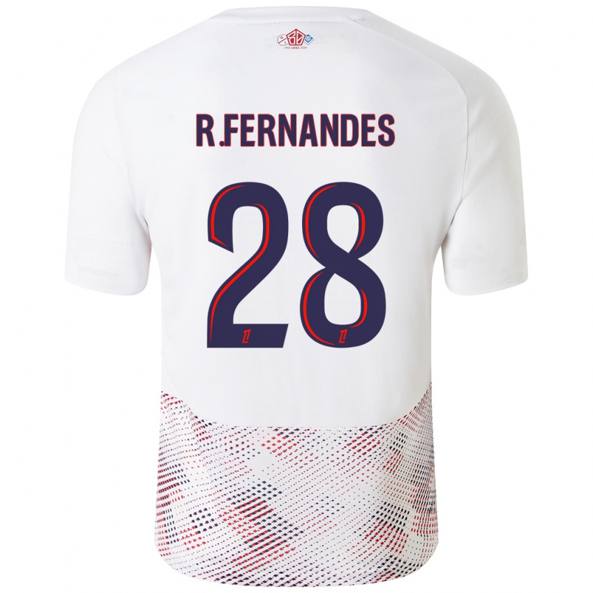 Kinder Rafael Fernandes #28 Weiß Königsblau Auswärtstrikot Trikot 2024/25 T-Shirt