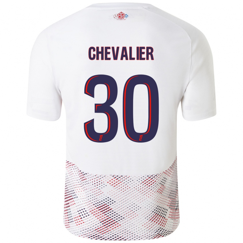 Kinder Lucas Chevalier #30 Weiß Königsblau Auswärtstrikot Trikot 2024/25 T-Shirt