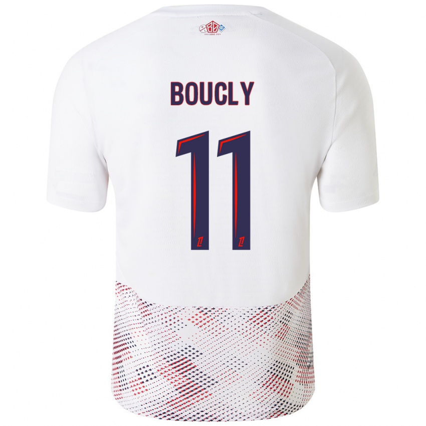 Kinder Maïté Boucly #11 Weiß Königsblau Auswärtstrikot Trikot 2024/25 T-Shirt