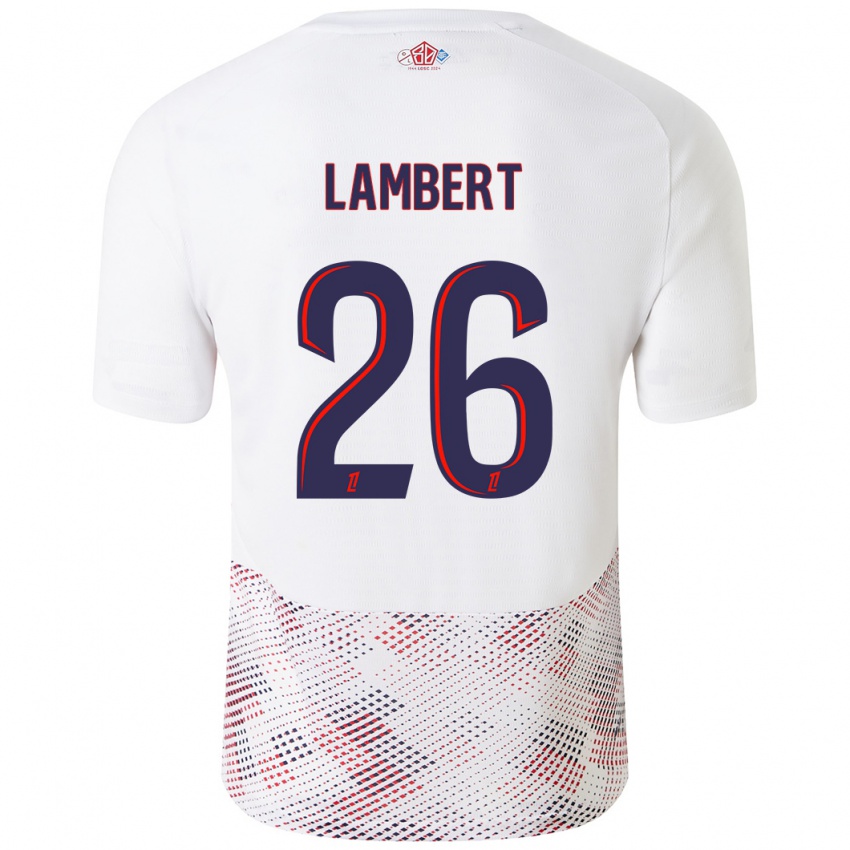 Kinder Anaïs Lambert #26 Weiß Königsblau Auswärtstrikot Trikot 2024/25 T-Shirt