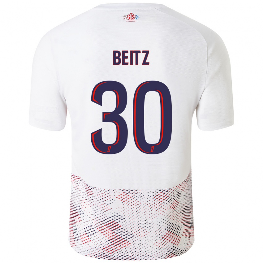 Kinder Taylor Beitz #30 Weiß Königsblau Auswärtstrikot Trikot 2024/25 T-Shirt