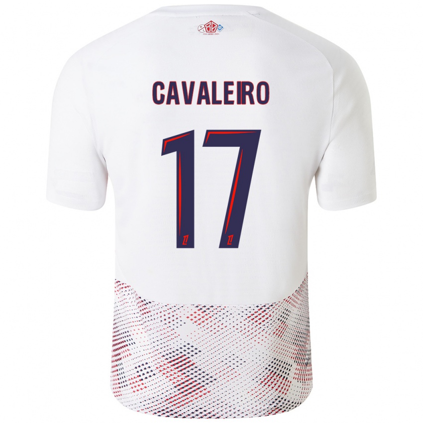 Kinder Ivan Cavaleiro #17 Weiß Königsblau Auswärtstrikot Trikot 2024/25 T-Shirt