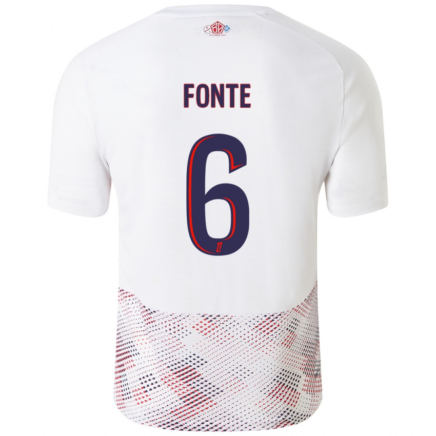 Kinder Jose Fonte #6 Weiß Königsblau Auswärtstrikot Trikot 2024/25 T-Shirt