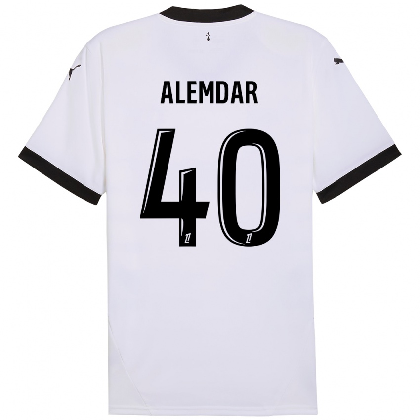 Kinder Doğan Alemdar #40 Weiß Schwarz Auswärtstrikot Trikot 2024/25 T-Shirt