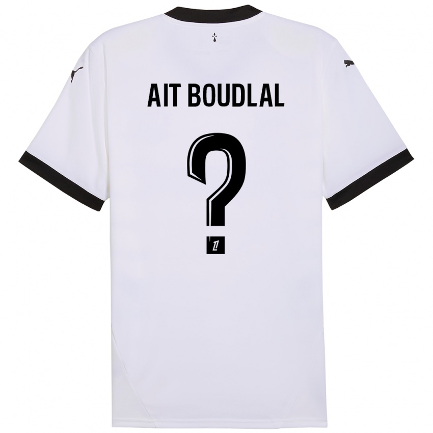 Kinder Abdelhamid Ait Boudlal #0 Weiß Schwarz Auswärtstrikot Trikot 2024/25 T-Shirt