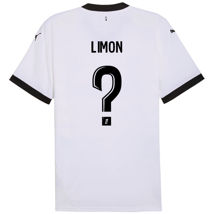 Kinder Paolo Limon #0 Weiß Schwarz Auswärtstrikot Trikot 2024/25 T-Shirt