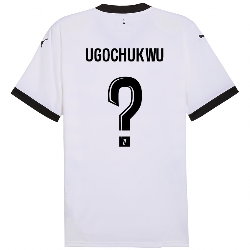 Kinder Chibuike Ugochukwu #0 Weiß Schwarz Auswärtstrikot Trikot 2024/25 T-Shirt