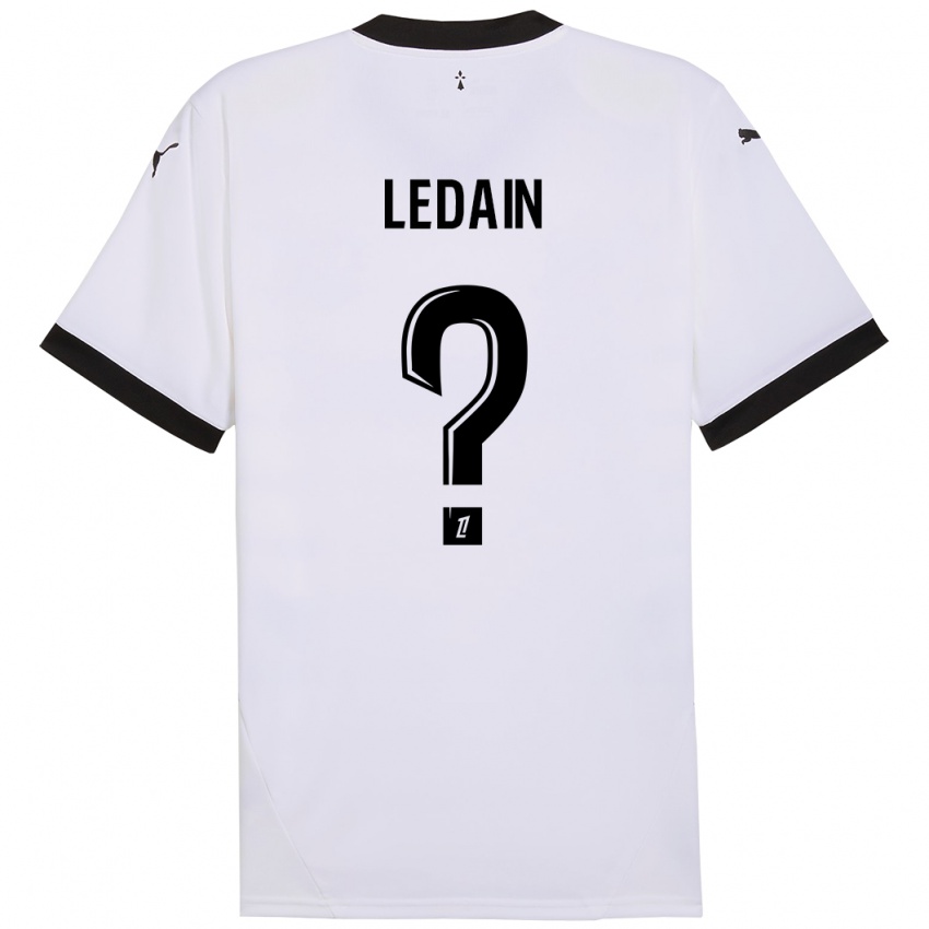 Kinder Samuel Ledain #0 Weiß Schwarz Auswärtstrikot Trikot 2024/25 T-Shirt