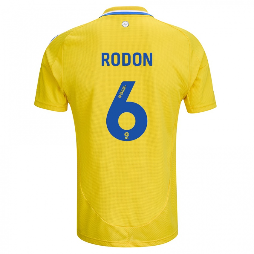 Kinder Joe Rodon #6 Gelb Blau Auswärtstrikot Trikot 2024/25 T-Shirt