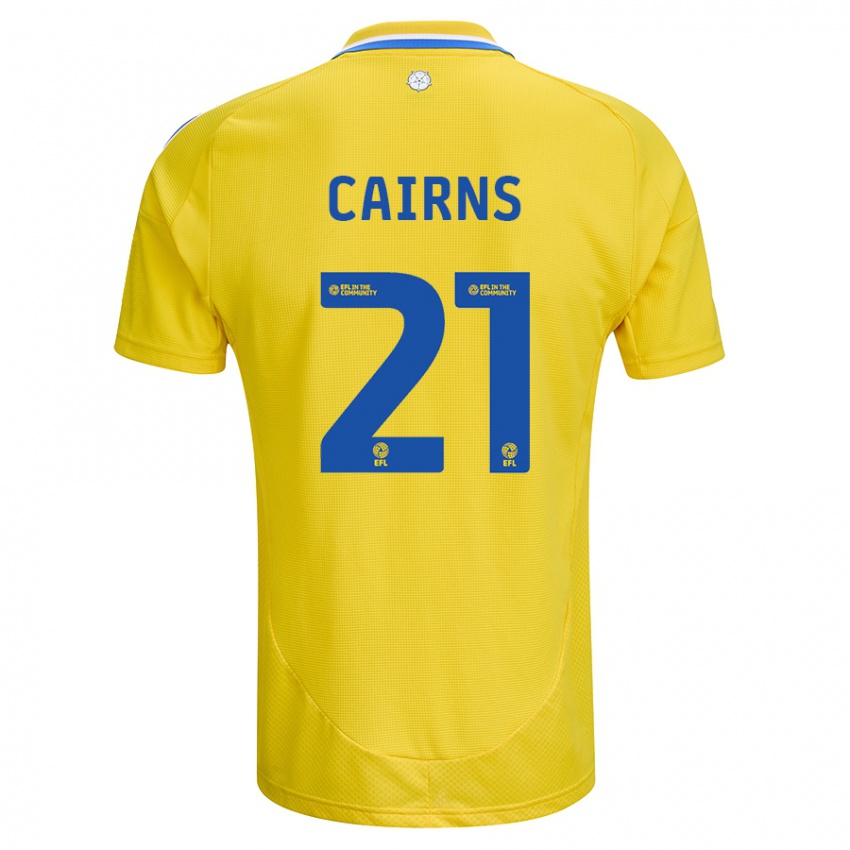 Kinder Alex Cairns #21 Gelb Blau Auswärtstrikot Trikot 2024/25 T-Shirt