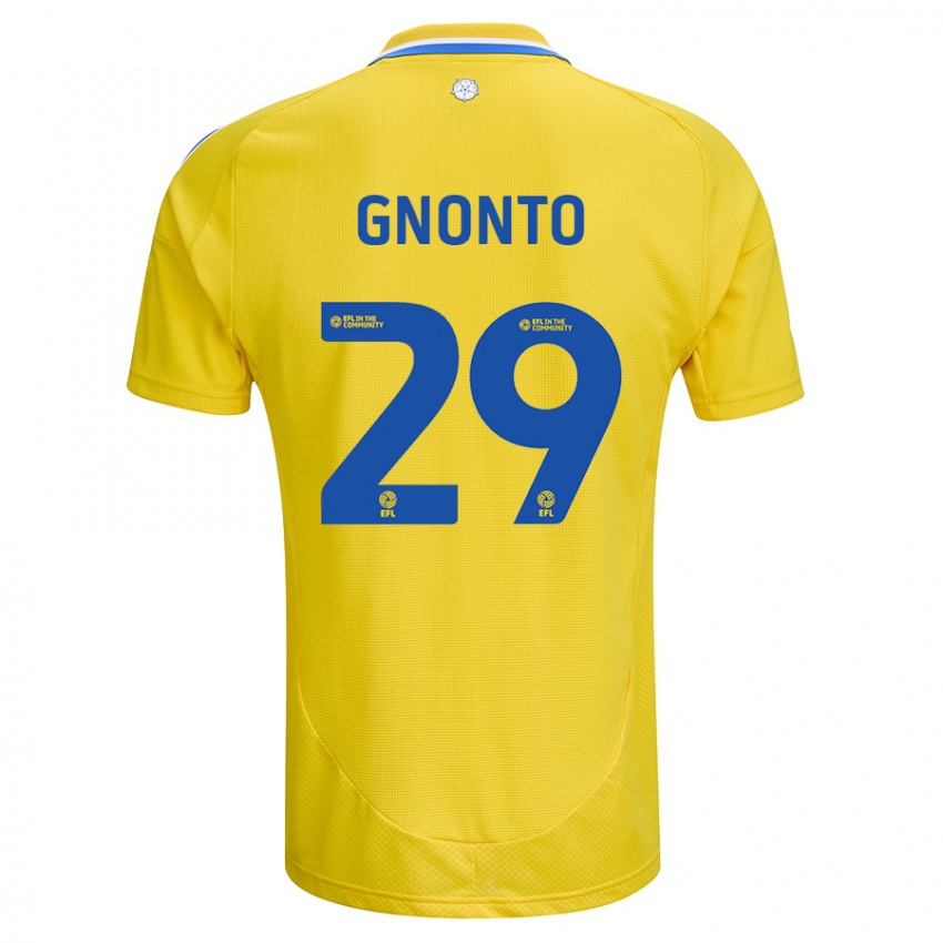 Kinder Wilfried Gnonto #29 Gelb Blau Auswärtstrikot Trikot 2024/25 T-Shirt