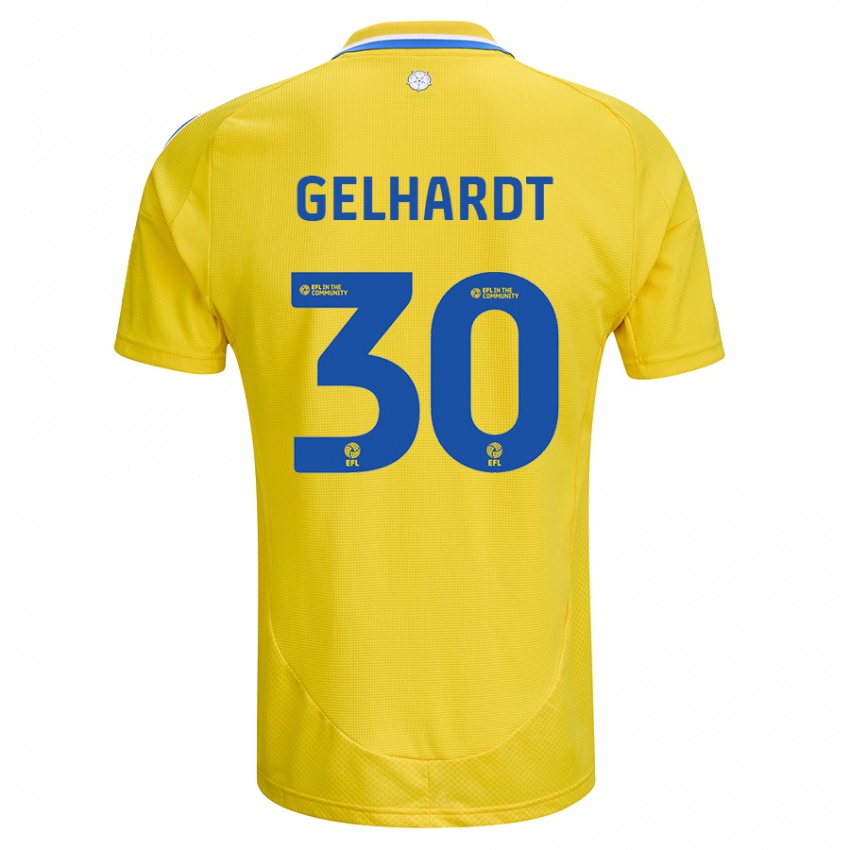 Kinder Joe Gelhardt #30 Gelb Blau Auswärtstrikot Trikot 2024/25 T-Shirt