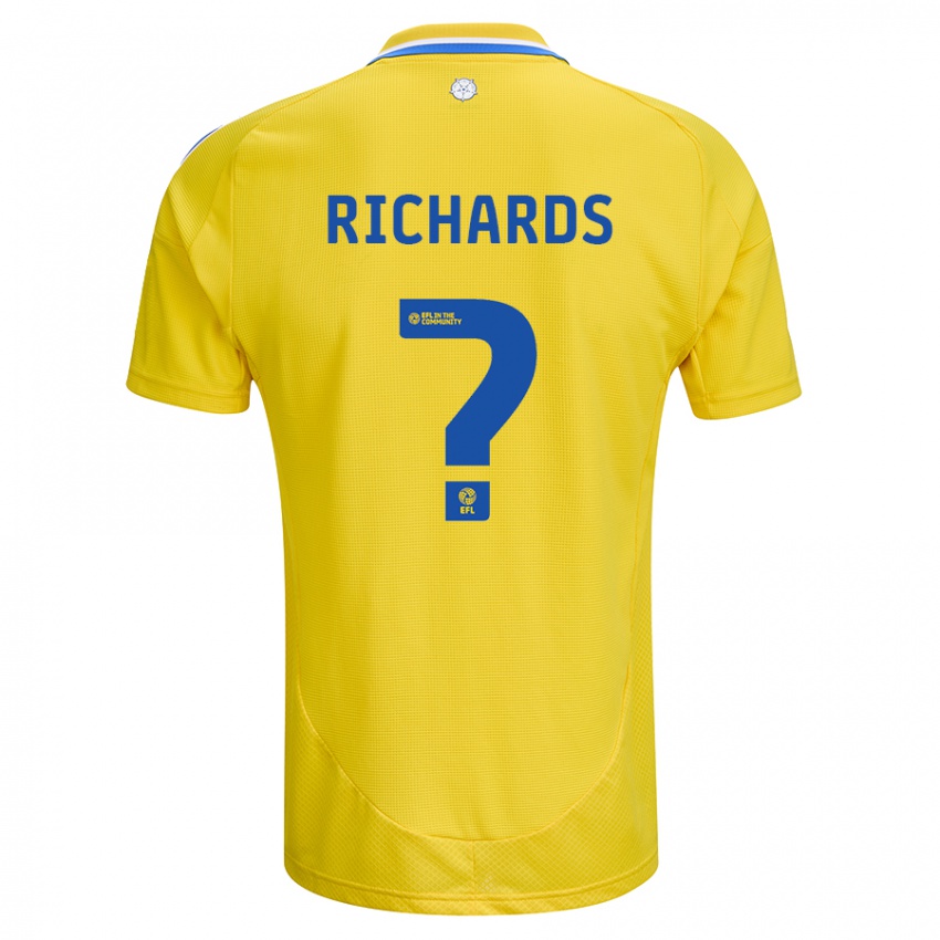 Kinder Joe Richards #0 Gelb Blau Auswärtstrikot Trikot 2024/25 T-Shirt