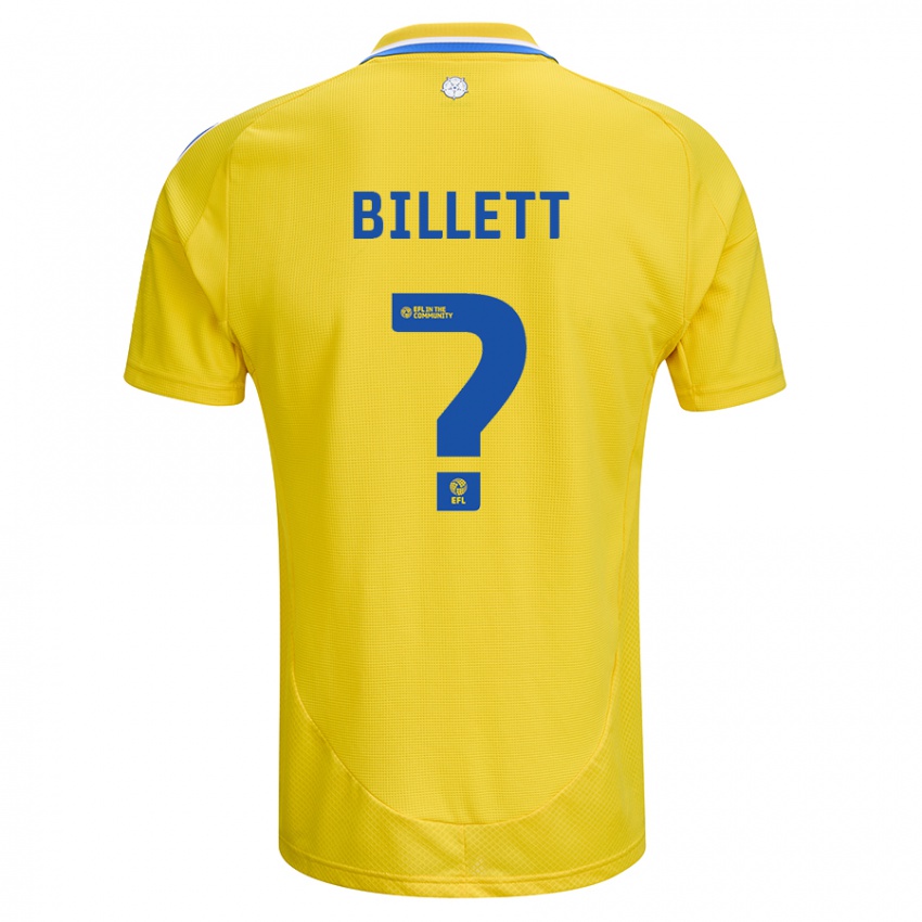 Kinder Joe Billett #0 Gelb Blau Auswärtstrikot Trikot 2024/25 T-Shirt